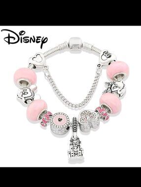 Disney Mickey & Minnie Mouse Castle Charm Bracelet